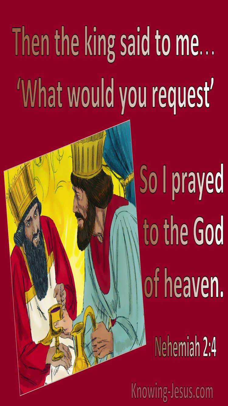 Nehemiah 2:4 What Would You Request (red)